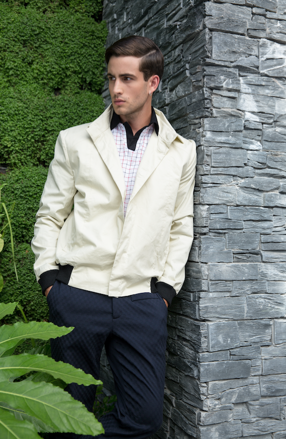 Sébastien Blondin blouson jacket été summer coton cotton beige off-white créateur designer nouveau new basique basic mode fashion homme man men men's world