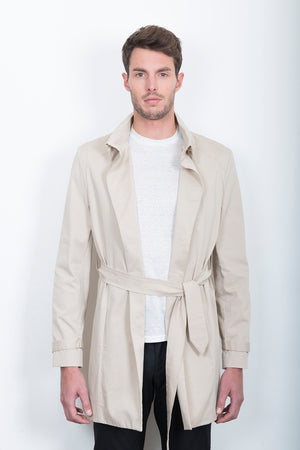 Sébastien Blondin trench coat veste jacket chic été summer coton cotton beige créateur designer nouveau new basique basic mode fashion homme man men men's world