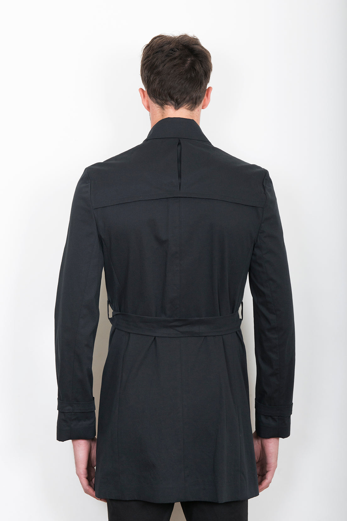 Sébastien Blondin trench coat veste jacket chic été summer coton cotton noir black créateur designer nouveau new basique basic mode fashion homme man men men's world