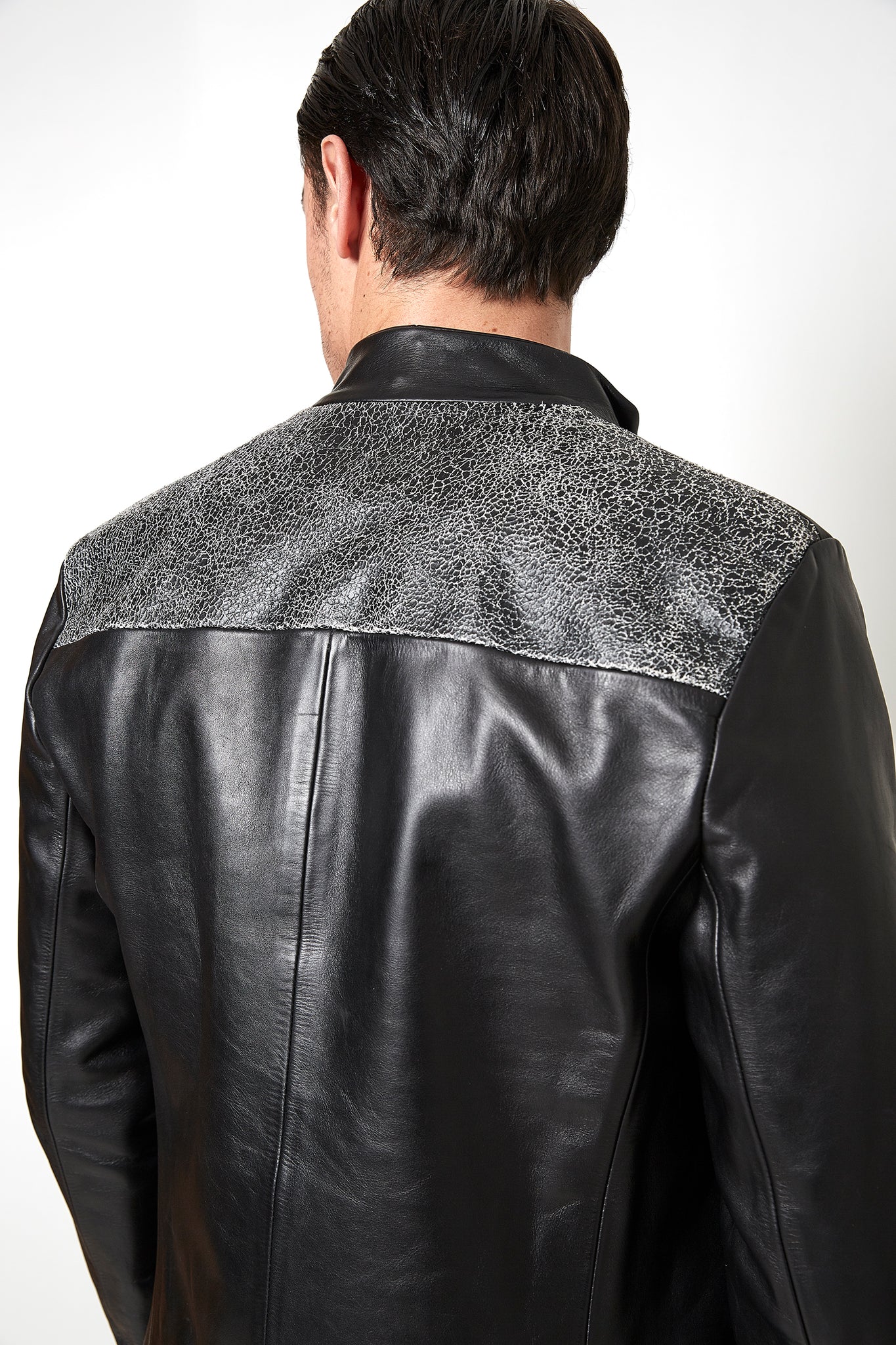Sébastien Blondin veste jacket cuir leather chic été summer noir black créateur designer nouveau new basique basic mode fashion homme man men men's world